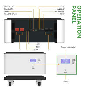 Stackable 10kwh Home Energy Storage <b>Battery</b> <b>48v</b> 200ah Lithium Solar IP65 Protection CAN Port Hybrid Grid AC Output - Product Image 4