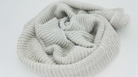 Magica Green Zero Defect 100% Acrylic Cotton Wearable Yarn Boucle Ladder Knit Lurex Metallic Yarn Scarf Throw Blanket
