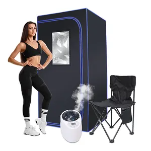 Fuerle Portable Steam Sauna Tent Personal Indoor Sauna Tent 1 Person Sauna Relaxatio Detox Therapeutic
