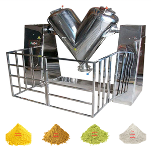 DZJX Industrial 250Kg <span class=keywords><strong>2D</strong></span> polvo V mezclador máquina mezcladora para Dood suplemento alimenticio seco polvo 50Kg V cono licuadora en rueda - Product Image 2