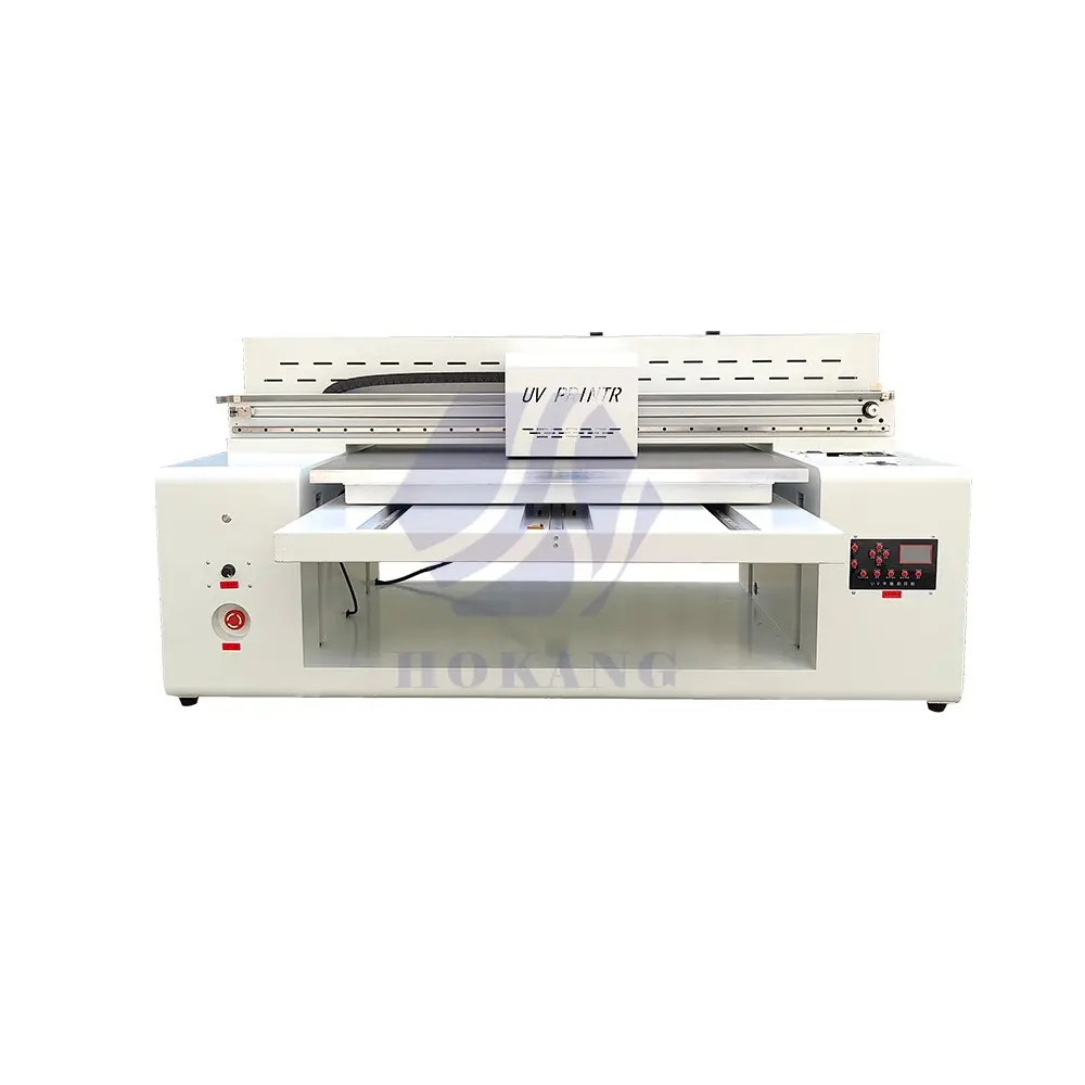 High Precision 9060 UV Printer 90*60cm Size Wooden Box UV LED Printing Machine Tool For Sale