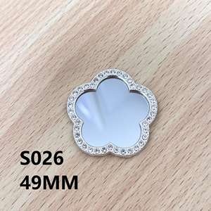 ブルーリングフラワーミラーラインストーンメタルフラットバックチャームDIY工芸品部品ジャンク携帯電話ケースデコレーションバルクサプライ - Product Image 6