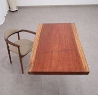Table à manger de luxe moderne personnalisée table centrale en bois naturel Bubinga pour cuisine restaurant hôtel-pour la maison bureau villas