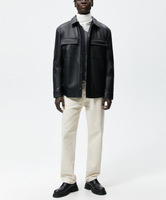 Nouvelles vestes d'hiver pour hommes Vêtements d'extérieur en imitation cuir rembourrés en coton avec col montant acceptant la personnalisation en vrac