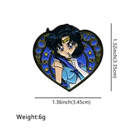 Oferta Especial: Broches Creativos de Moda con Diseño de Sailor Moon para Mujer, Adornos para Ropa, Venta al Por Mayor