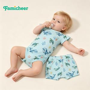 Combinaisons pour bébés à porter tous les jours, 3-6 mois, combinaisons pour bébés pour la saison estivale, combinaison bleue pour bébés garçons - Product Image 2