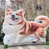 Mascotte de chien gonflable géante personnalisée avec logo, chien réaliste, accessoire pour magasin d'animaux/promotion en centre commercial/événement sur le thème des animaux