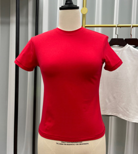 T-shirt attillata da <span class=keywords><strong>donna</strong></span> in cotone cinque colori stile YUNCHI Kim - Product Image 4