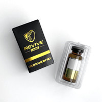 Boîte en carton recyclé personnalisée avec gaufrage à chaud doré pour flacons de cils de 3 ml/10 ml, avec logo personnalisé et emballage écologique
