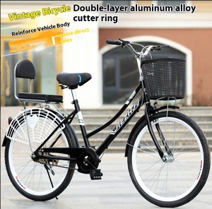 Vélo à pédale adulte léger 24/26 pouces, vitesse unique, style classique, pour homme et <span class=keywords><strong>femme</strong></span>, vélo <span class=keywords><strong>de</strong></span> <span class=keywords><strong>ville</strong></span> pour trajets quotidiens, en acier, transfrontalier - Product Image 3