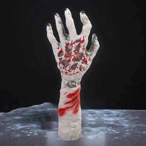 Imitazione sangue mano pauroso oggetto di scena casa fantasma Halloween macchiato di sangue <span class=keywords><strong>Zombie</strong></span> festa da camera Costume <span class=keywords><strong>Horror</strong></span> Mock - Product Image 5