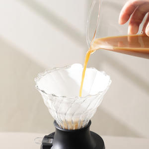Coffret de cafetière à immersion haut de gamme, livraison directe d'usine, avec serveur en <span class=keywords><strong>verre</strong></span> de 500 ml, 100 filtres et boules en acier inoxydable - Product Image 2