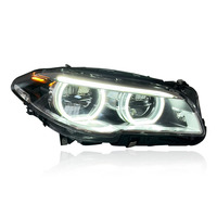 Feux avant SJC Auto V2 Style Dual Drl pour BMW F10 F11 F18 Série 5 2011-2017, phares LED jaunes et blancs, feux de jour DRL 525 528i
