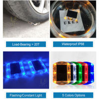 Marqueur de chaussée solaire LED ultra-mince haute luminosité IP68 étanche, clignotant et lumineux pour balise routière