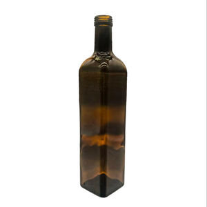 Aangepaste 500 Ml 750Ml 1000Ml Donkere Olijfolie Glazen Fles Lege Vierkante Wijnglazen Flessen Met Dop - Product Image 5