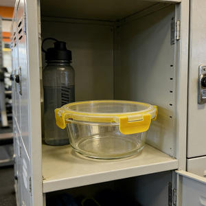 Recipiente Redondo Clásico de Vidrio con Diseño Hermético Apto para Microondas para Almacenar Pasta, Macarrones, Libre de BPA y Apilable - Product Image 5