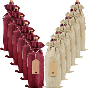 Sac en lin à cordon de serrage pour emballage cadeau, logo personnalisé, vente en gros, respirant, durable, pochette naturelle pour cadeaux, directement de l'usine - Product Image 3