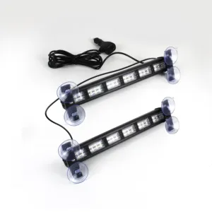 Barra de luzes estroboscópicas para carro, lâmpada de emergência com 72LEDs para teto e pára-brisa de carro, nova barra de luz estroboscópica de 11,8 polegadas