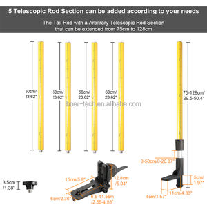 <span class=keywords><strong>Tige</strong></span> de <span class=keywords><strong>niveau</strong></span> <span class=keywords><strong>laser</strong></span> <span class=keywords><strong>Tige</strong></span> télescopique réglable de 11.82 pieds/3.6m avec filetage de vis d'interface 5/8 et 1/4 pour lasers rotatifs et linéaires - Product Image 3