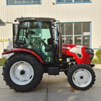 Tracteur diesel 100 CV à quatre roues motrices avec cabine fermée, équipement agricole pour vergers, exportation vers les pays des Balkans – Direct usine