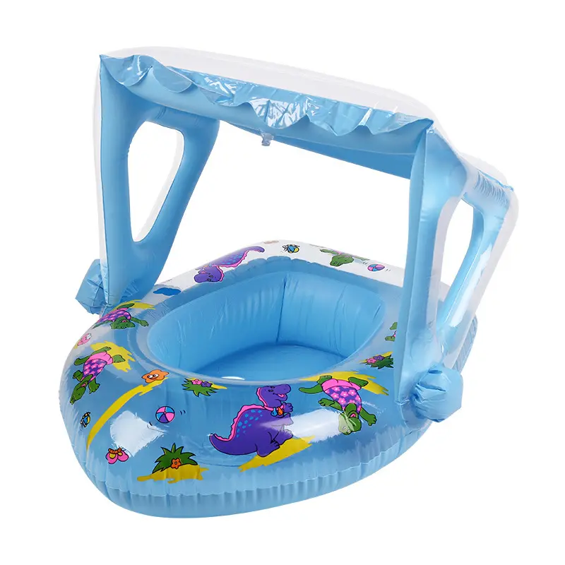 Flotador de anillo de natación para bebé, flotador de piscina en forma de coche para niño pequeño, asiento inflable de PVC para bebé 2023