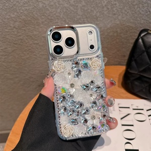 เคสโทรศัพท์มือถือหรูหราประดับเพชรเต็มดอกกุหลาบ สำหรับ iPhone 17 Air Pro Max 16 Pro Max 15 14 13 12 Plus - Product Image 6