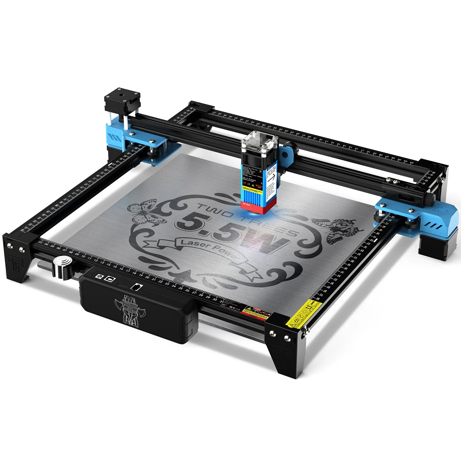 Machine de gravure Laser TTS 40w abordable et durable, avec Module de rouleau rotatif sur l'axe Y pour objets cylindriques