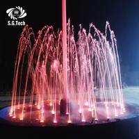Fuente Pequeña de Acero Inoxidable para Jardín Exterior, Diseño Moderno 2026, con Luz RGB Musical y Danzante, Fácil Instalación para Patio Trasero