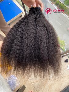 Kinky Straight style natural Black Paquetes de calidad superior 100% Longitud del cabello humano vietnamita 10 pulgadas-36 pulgadas Puede teñir a #613 #60 - Product Image 4