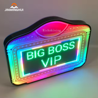 Panneau d'affichage à LED rechargeable de haute qualité Télécommande Happy Birthday Design-Offre Spéciale panneau publicitaire en acrylique en métal