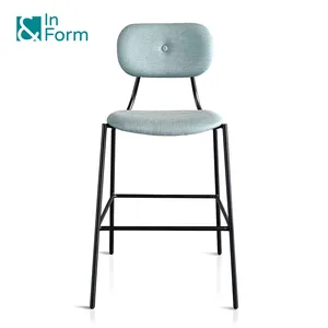 Cadre en métal fixe cuisine nordique Sillas Para Barra Design moderne tabouret de bar café chaises hautes pour la maison cuisine bureau Bar Table