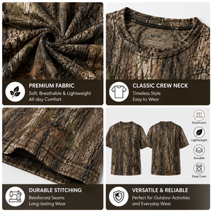 Camisetas de Camuflaje Bottomland para Hombre, Camiseta de Caza, Camuflaje para Exteriores, Manga Corta, Secado Rápido, Ropa para Pesca y Camping - Product Image 3