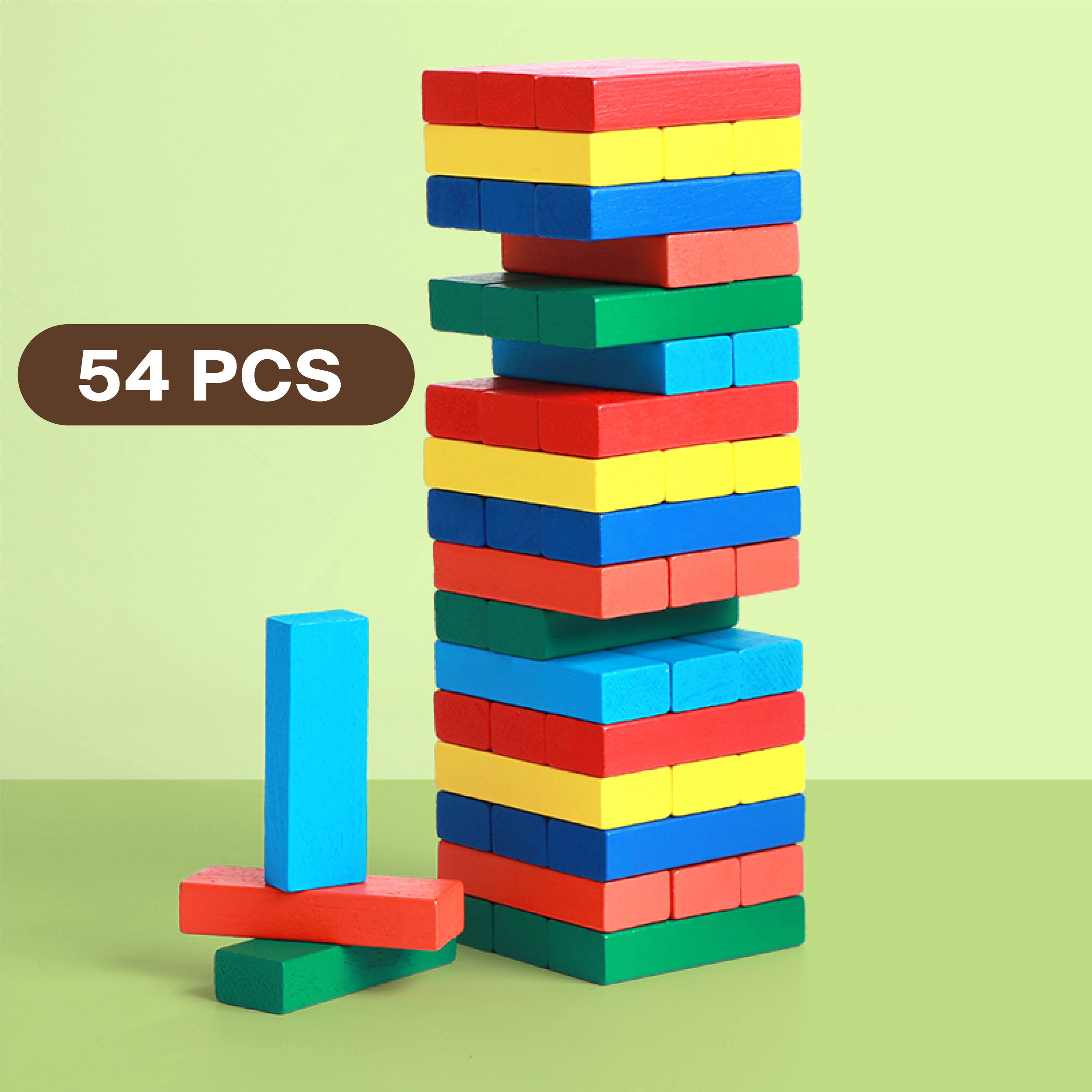 54 pièces colorées