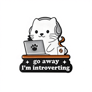 เข็มกลัดแมวน่ารัก งานฝีมือโลหะ พิมพ์ลาย UV ชุบทอง เข็มกลัดเคลือบสีตามสั่ง - Product Image 4