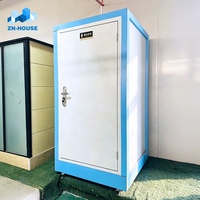 Unité de toilettes mobiles à faible coût, cadre étanche et antirouille pour chantier de construction, camp de travailleurs, salle de bain portable, conteneur sanitaire
