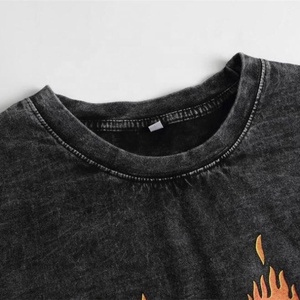 Washed Loose Hem Oversized <b>Tshirt</b> Unisex 100% Cotton <b>Long</b> <b>Sleeve</b> Print <b>Tshirt</b> for <b>Men</b> - Product Image 3