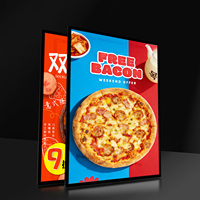 2021 Çok Satan Duvara Monte Asılı Alüminyum Restoran Reklam Panosu Led Menü Panosu Işık Paneli Manyetik Toz Geçirmez Işık Kutusu