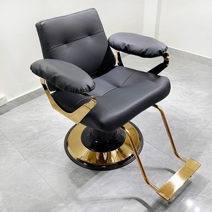 Chaise de barbier durable pour salon, en cuir PU, rotation à 360 degrés et hauteur réglable, pour usage commercial - Product Image 3
