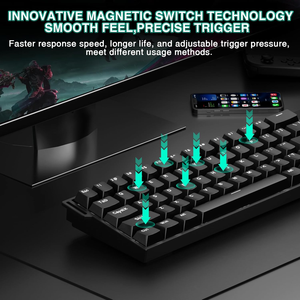 <span class=keywords><strong>Teclado</strong></span> Inalámbrico Magnético para Juegos AULA MINI60 HE Negro, Frecuencia de Sondeo de 8000Hz, Respuesta Rápida, Efecto Hall, <span class=keywords><strong>Teclado</strong></span> del <span class=keywords><strong>60</strong></span>% para PC - Product Image 4