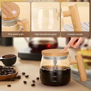 แก้วผสมอัตโนมัติแบบพกพา ขนาด 400 มล. สำหรับกาแฟ ชา นม โกโก้ พร้อมระบบกวนแม่เหล็กในตัว ดีไซน์สวยงาม - Product Image 5