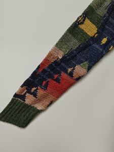 Suéter de Punto Multicolor de Estilo Casual para Hombre Vibrant Horizon, Comodidad Premium, Tejido a Mano, Diseño Exquisito, Antiarrugas en la Parte Delantera - Product Image 5