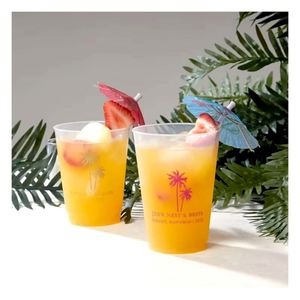 Vasos Personalizados Esmerilados e Impermeables para Bebidas, para Recepción de Bodas, Pedidos al por Mayor, Impresión Personalizada, Reutilizables, de Plástico, Románticos - Product Image 3