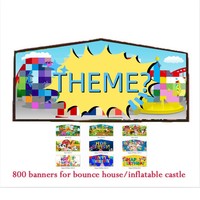 15x15ft location de fête pour enfants lit de saut d'air pour enfants videur château gonflable moonwalk jumper bounce house bannières