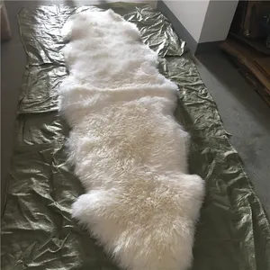 Whole Piece Real Popular Long Wool Sheepskin Rug colored