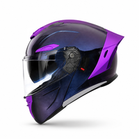 Casque de moto caméléon personnalisable en ABS, modulaire, rabattable, intégral, homologué DOT, équipement de sécurité pour la conduite et la course