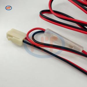 2 Pin Merah Hitam PVC 16/18AWG Kabel Harness Fuse Tube Connector Tinned Tail Panjang 1m untuk Peralatan Industri/Otomotif - Product Image 1