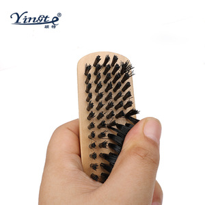 Cepillos para zapatos Yinste de madera maciza con cerdas de cerdo, 3 piezas para limpieza y cuidado. - Product Image 3