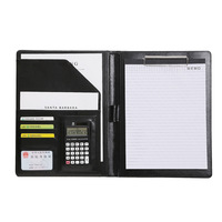 Portafolio de Piel Sintética A4 Personalizado, Multifuncional, para Oficina, Conferencias y Negocios