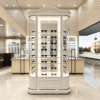 Présentoir en bois pour lunettes de soleil, vitrine de magasin d'optique, étagère personnalisée pour lunettes, décoration de magasin, armoire de présentation de lunettes