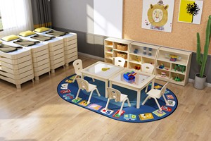 Meubles de classe modernes pour la garderie, l'école maternelle et l'école Montessori, bureaux et chaises pour enfants de la maternelle, garderie - Product Image 2